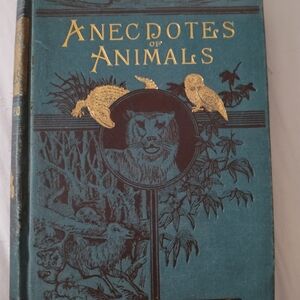 Anecdotes of Animals Teal Hardcover Book with Gold Detailing